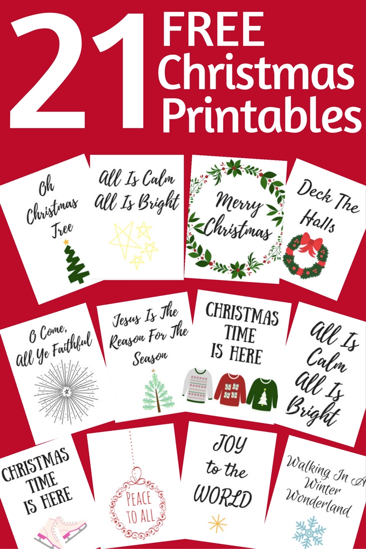 21 Free Christmas Decor Printables